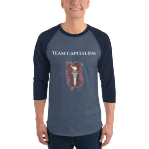 TEAM CAPITALISM 3/4 sleeve raglan shirt