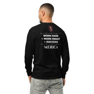 WORK HARD + WORK SMART = SUCCESS - Garment-dyed heavyweight long-sleeve shirt