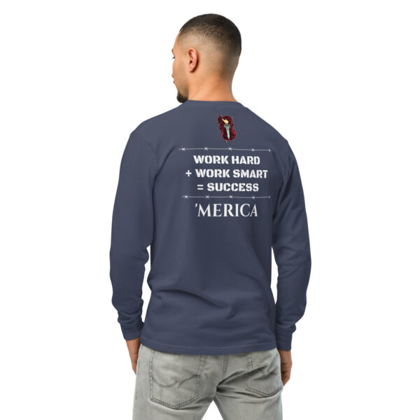 WORK HARD + WORK SMART = SUCCESS - Garment-dyed heavyweight long-sleeve shirt - Image 5