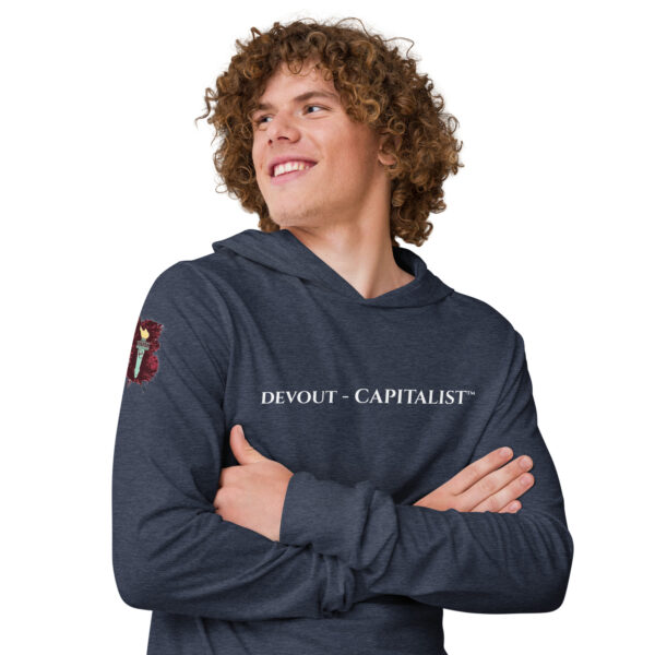 DEVOUT-CAPITALIST with sleeve Flame - Hooded long-sleeve tee - Image 3
